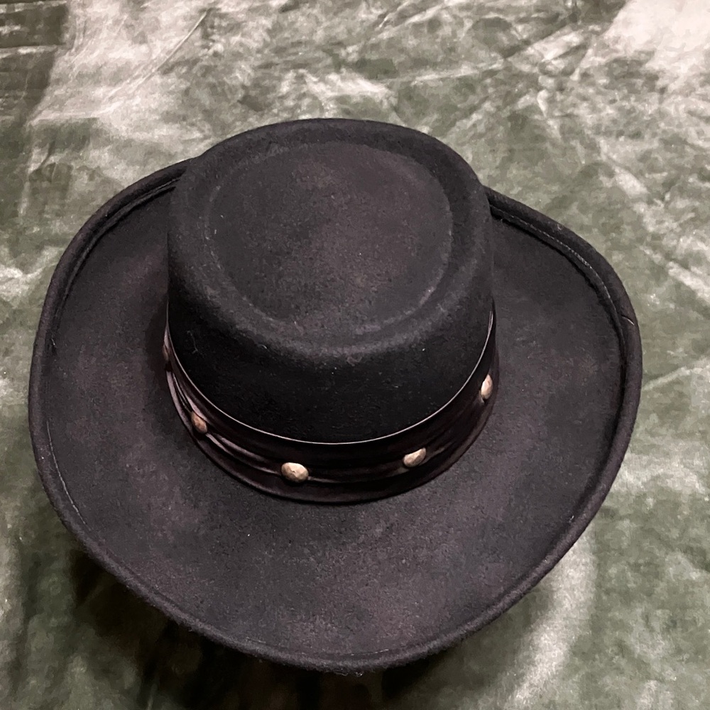 Vintage Arlin 100% wool black made in the USA band satin - Picture 5 of 8